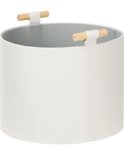 Clearance Beliani Set di 3 cestini ARAM Pelle sintetica sporco Bianco