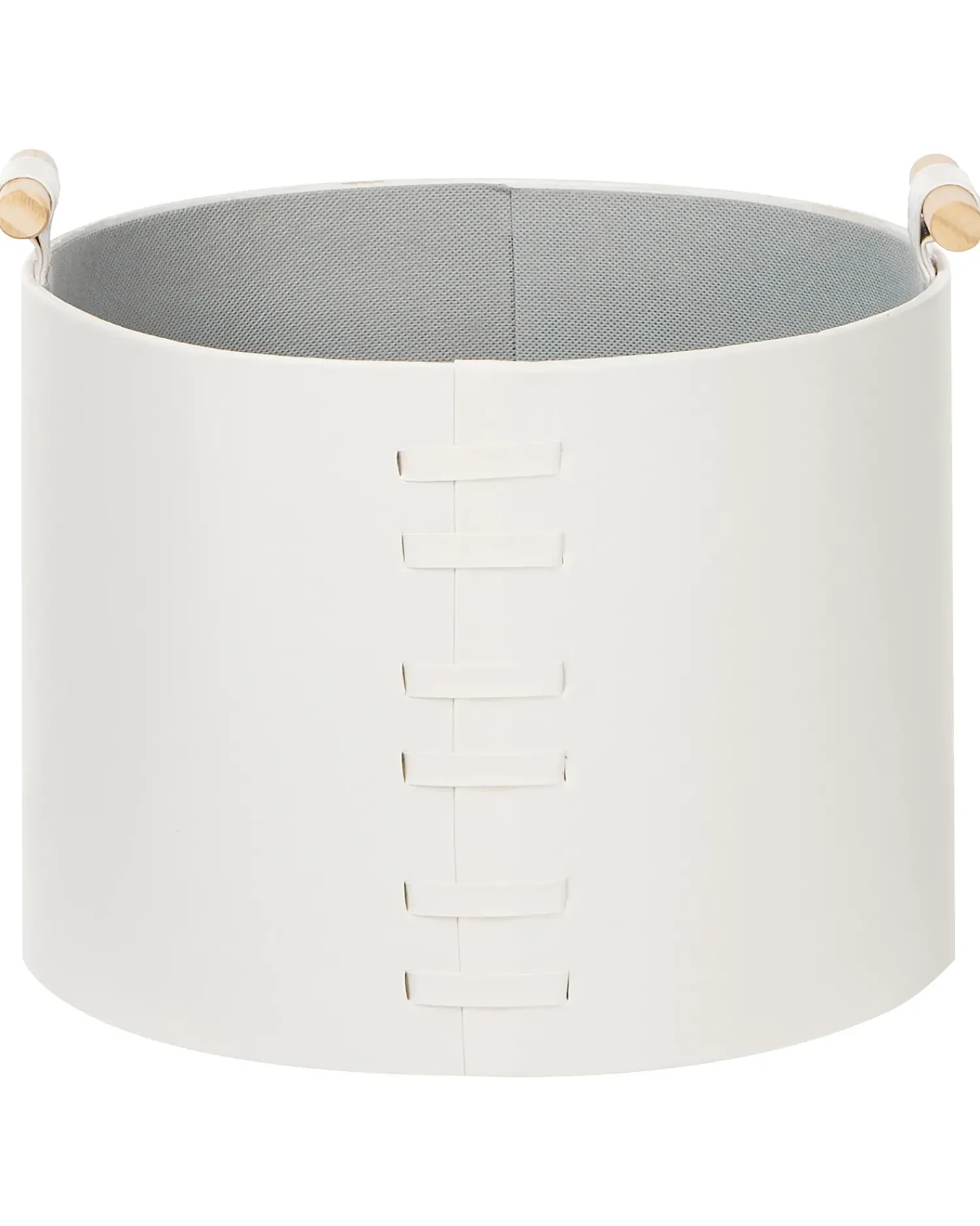 Clearance Beliani Set di 3 cestini ARAM Pelle sintetica sporco Bianco
