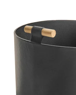 Hot Beliani Set di 3 cestini ARAM Pelle sintetica Nero