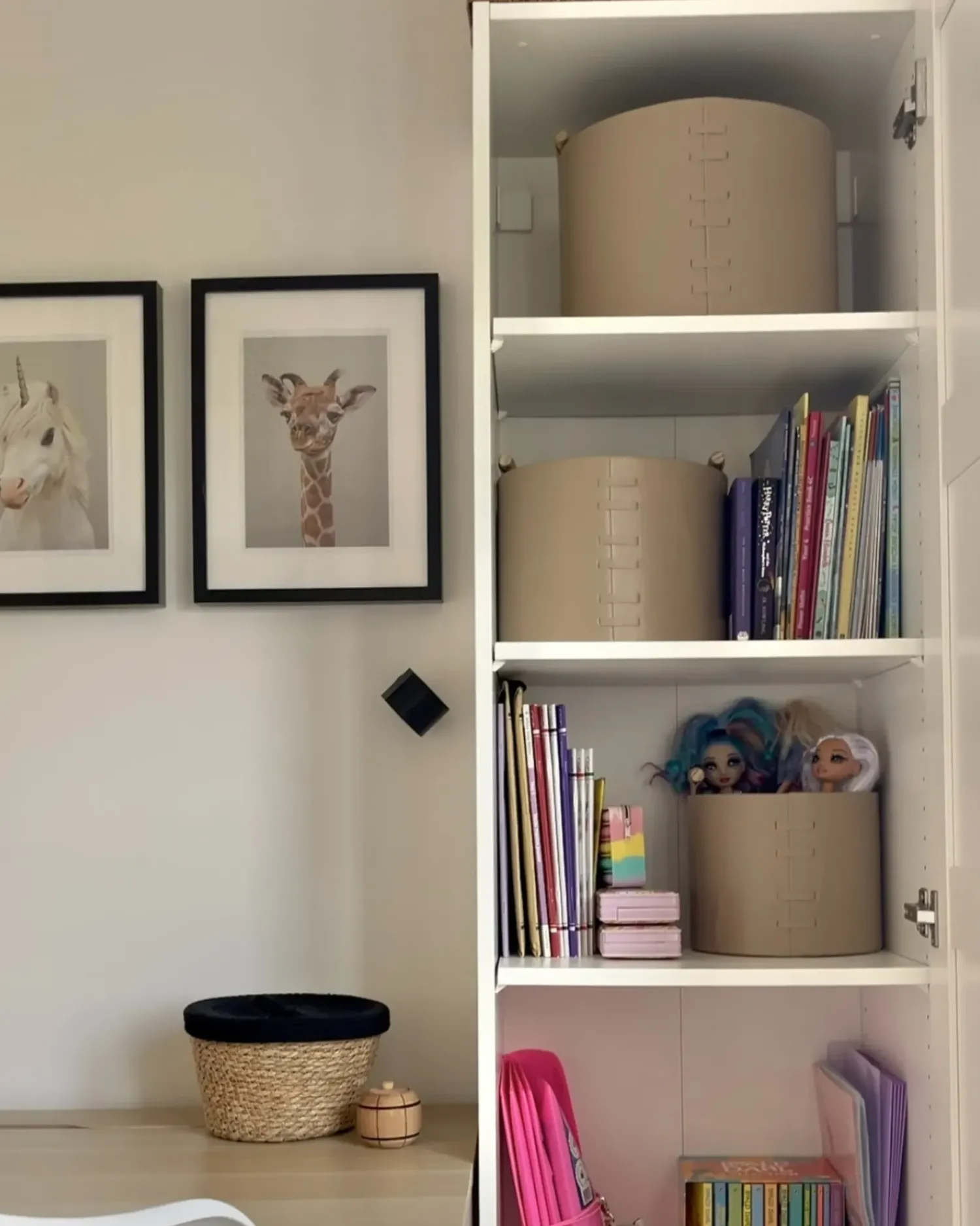 Discount Beliani Set di 3 cestini ARAM Pelle sintetica Beige
