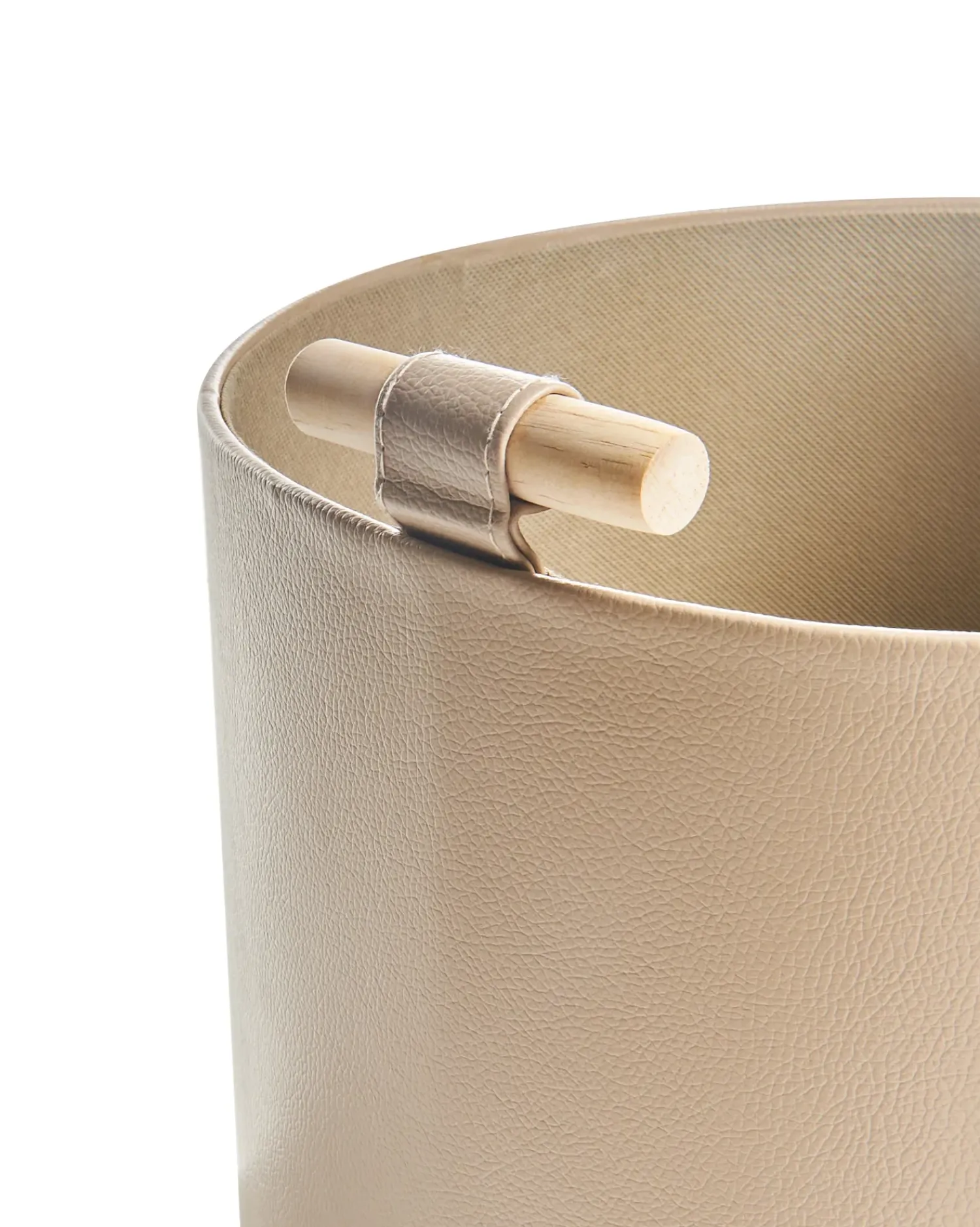 Discount Beliani Set di 3 cestini ARAM Pelle sintetica Beige