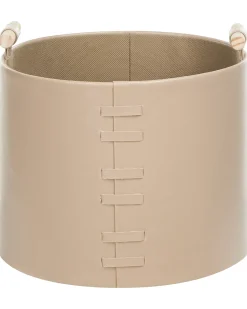 Discount Beliani Set di 3 cestini ARAM Pelle sintetica Beige