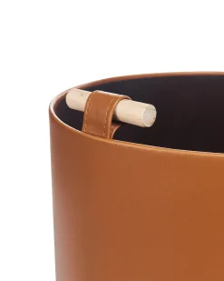 Discount Beliani Set di 3 cestini ARAM Pelle sintetica Marrone