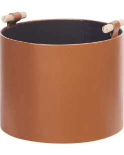 Discount Beliani Set di 3 cestini ARAM Pelle sintetica Marrone