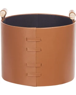 Discount Beliani Set di 3 cestini ARAM Pelle sintetica Marrone