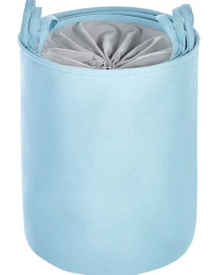 Hot Beliani Set di 3 cestini ARCHA Cotone Azzurro Blu Grigio