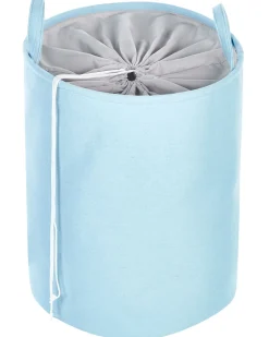 Hot Beliani Set di 3 cestini ARCHA Cotone Azzurro Blu Grigio