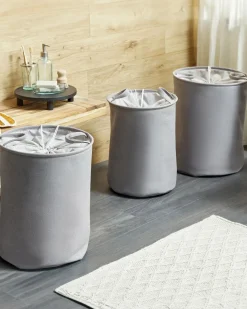 Sale Beliani Set di 3 cestini ARCHA Cotone Grigio
