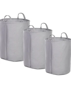 Sale Beliani Set di 3 cestini ARCHA Cotone Grigio