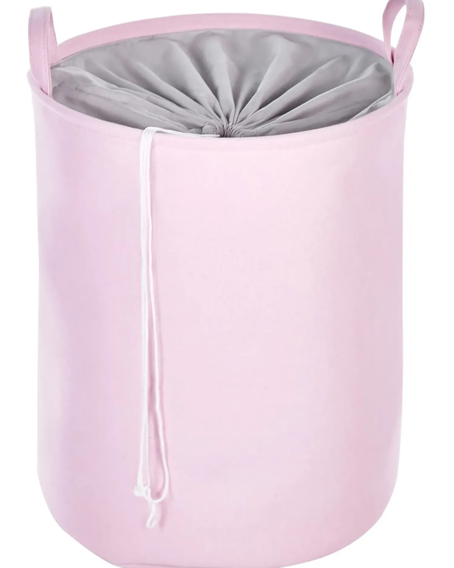 New Beliani Set di 3 cestini ARCHA Cotone Rosa Grigio Rosa