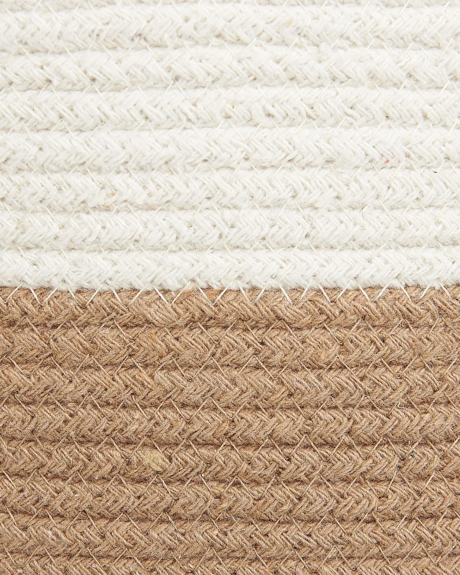 Hot Beliani Set di 2 cestini ARDESEN Cotone Naturale Beige Bianco Naturale