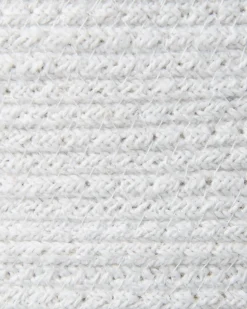 Discount Beliani Set di 3 cestini BASIMA Cotone Bianco Beige Bianco