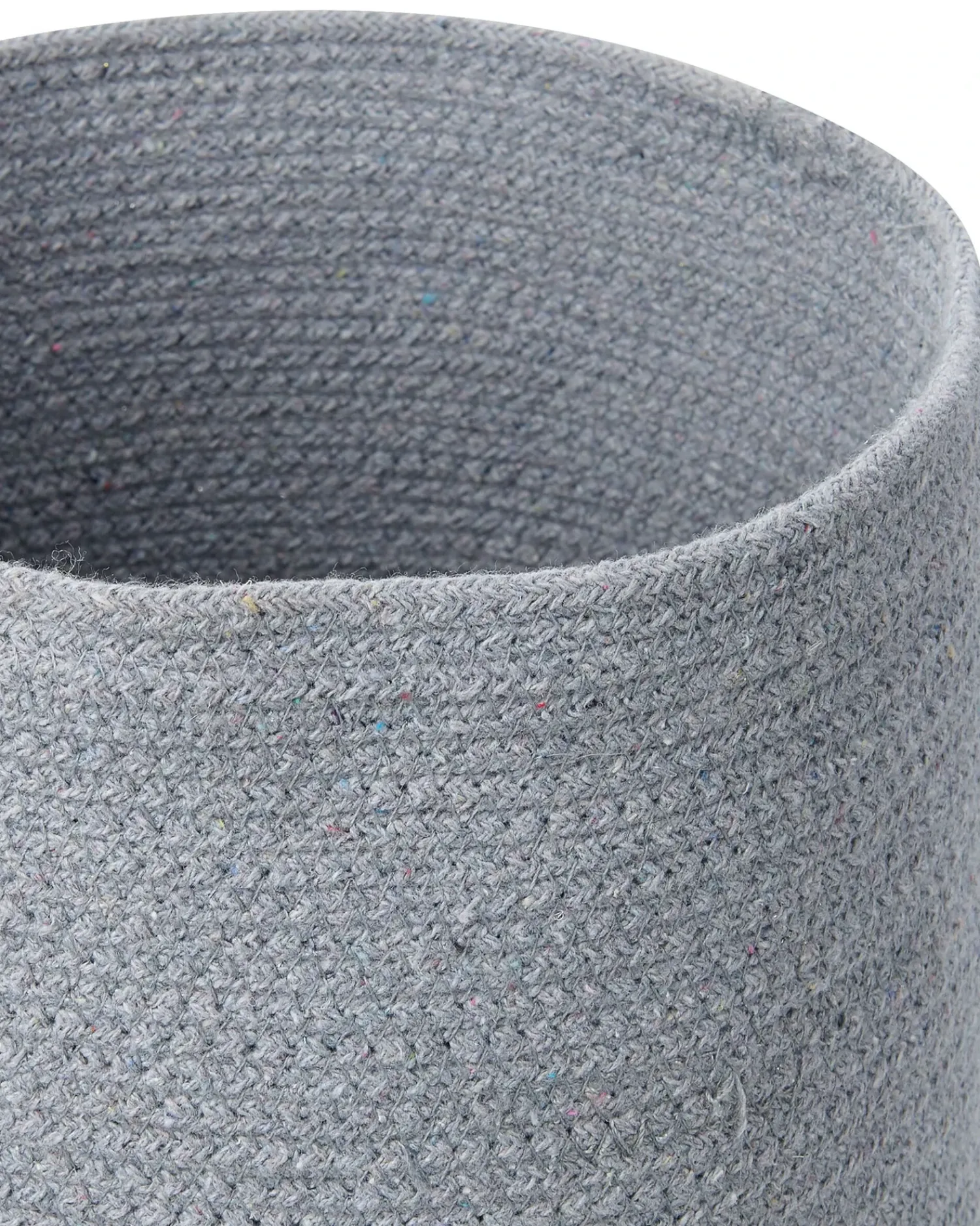 Online Beliani Set di 3 cestini BASIMA Cotone Grigio Beige Grigio