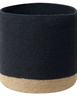 Discount Beliani Set di 3 cestini BASIMA Cotone Nero Beige Nero