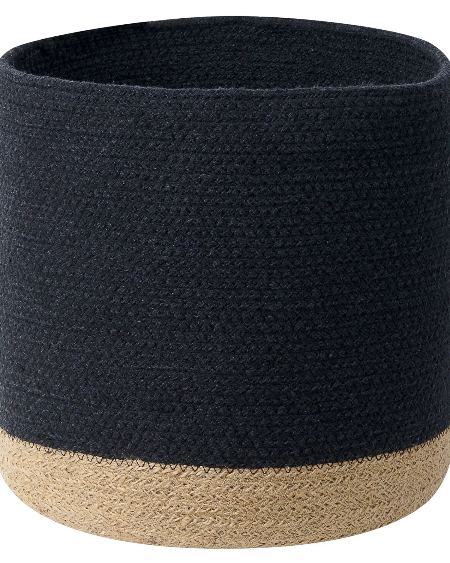 Discount Beliani Set di 3 cestini BASIMA Cotone Nero Beige Nero