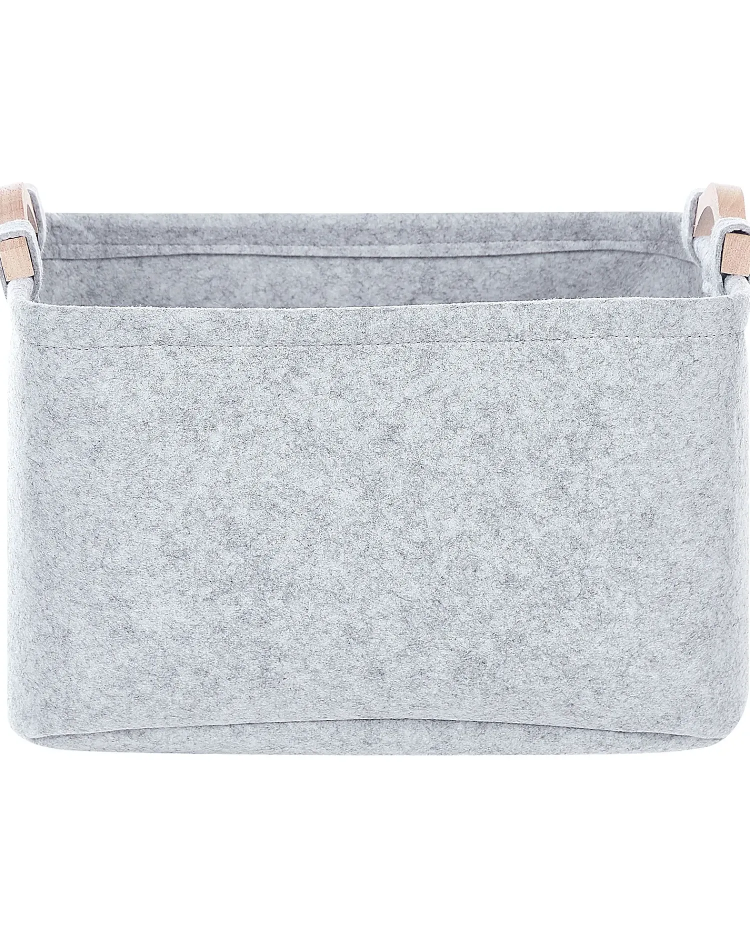 New Beliani Set di 3 cestini BAYSAI Feltro chiaro Grigio