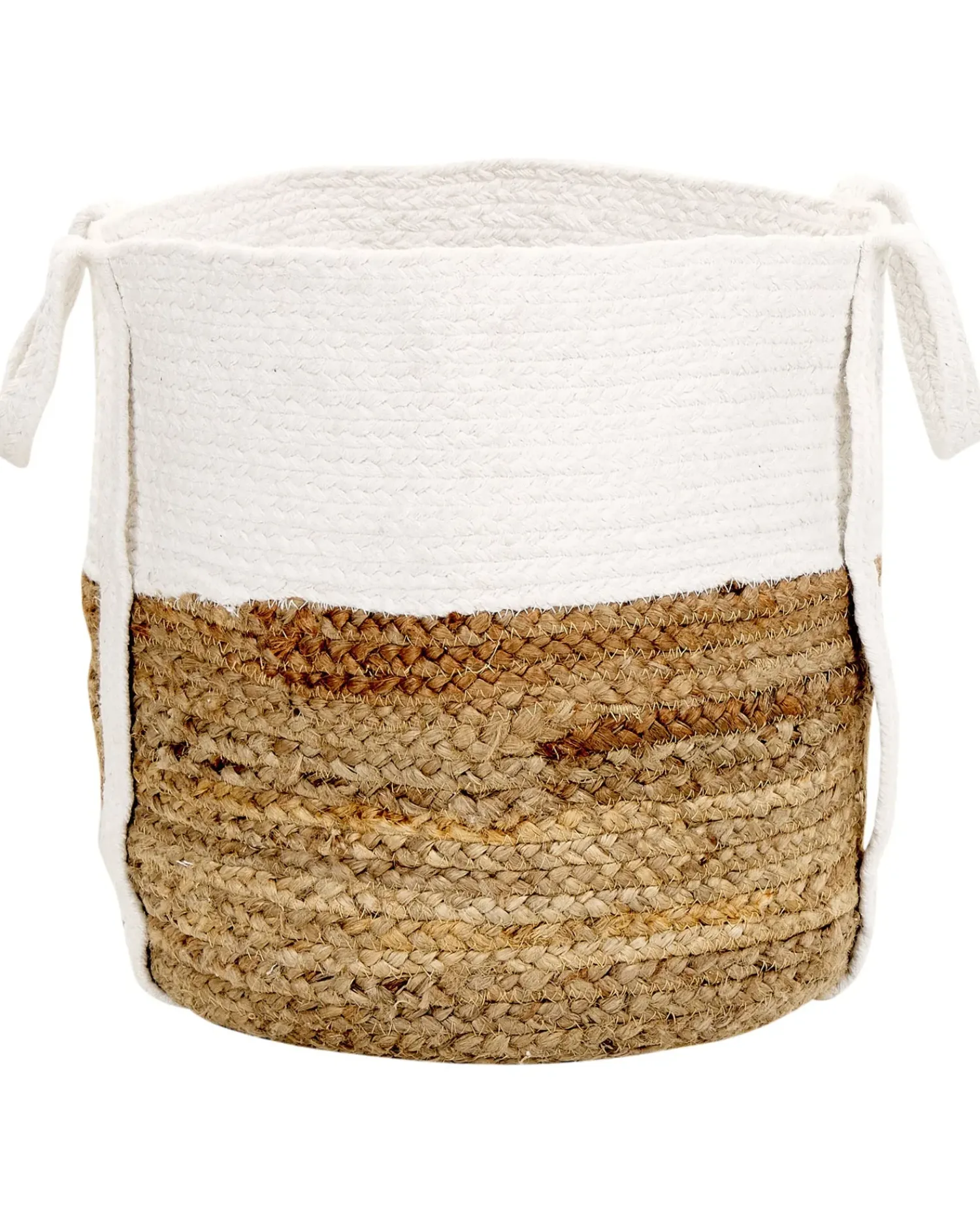 Hot Beliani Set di 2 cestini BELLPAT Iuta Naturale Bianco Beige Naturale