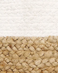 Hot Beliani Set di 2 cestini BELLPAT Iuta Naturale Bianco Beige Naturale