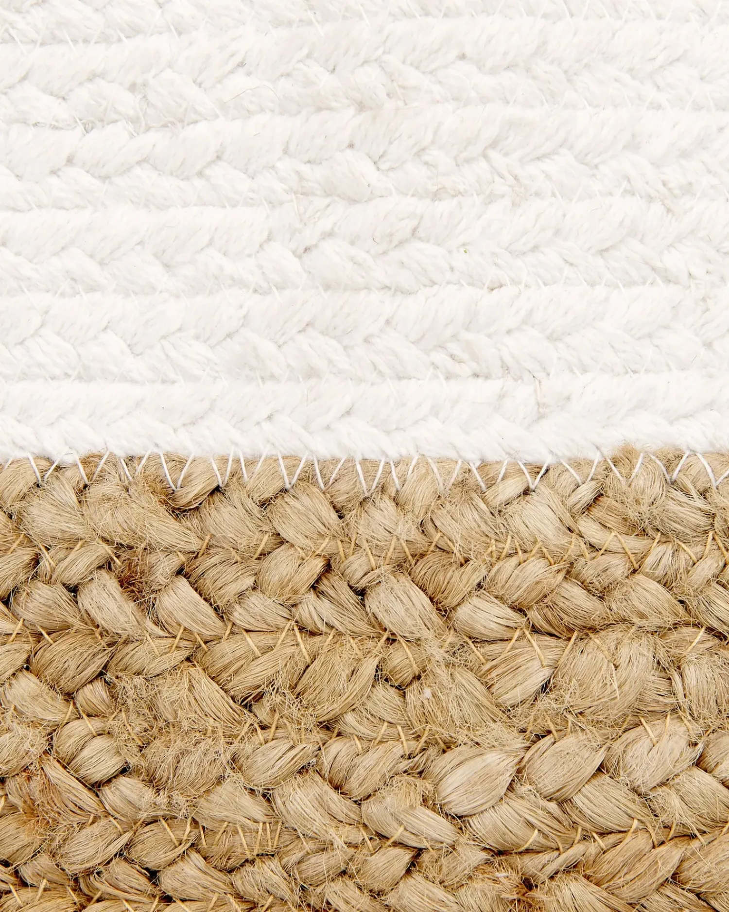 Hot Beliani Set di 2 cestini BELLPAT Iuta Naturale Bianco Beige Naturale