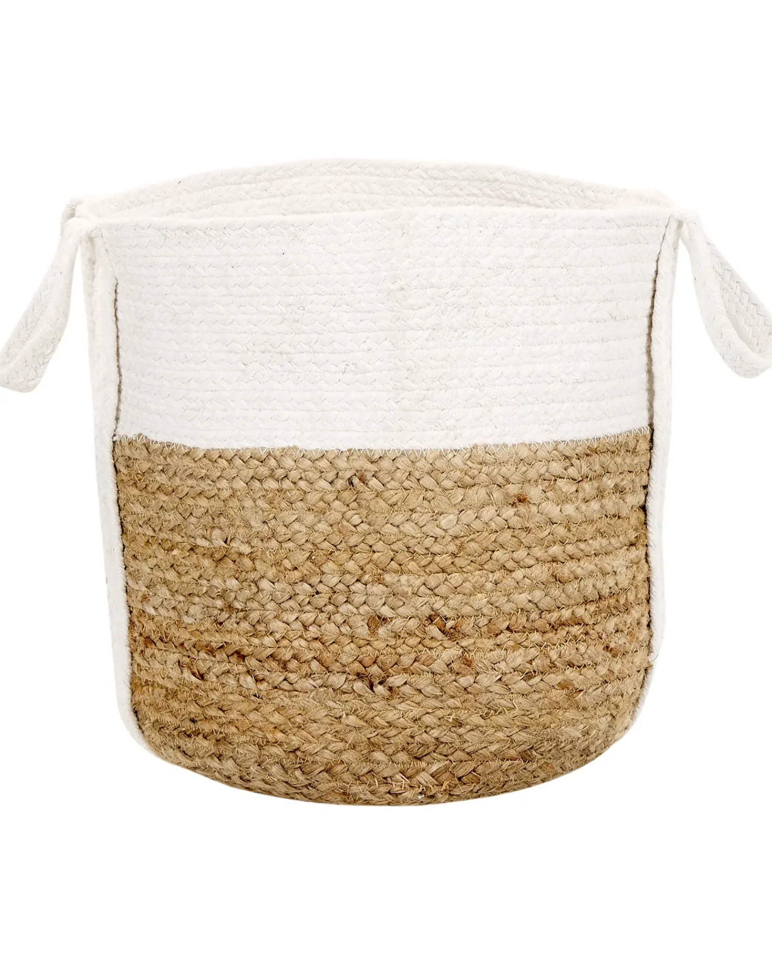 Hot Beliani Set di 2 cestini BELLPAT Iuta Naturale Bianco Beige Naturale