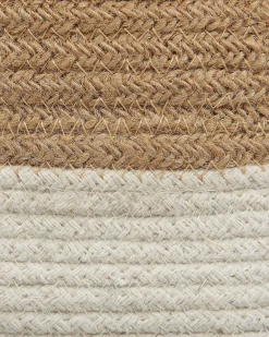 Hot Beliani Set di 2 cestini BULANIK Iuta Bianco Beige Bianco Naturale