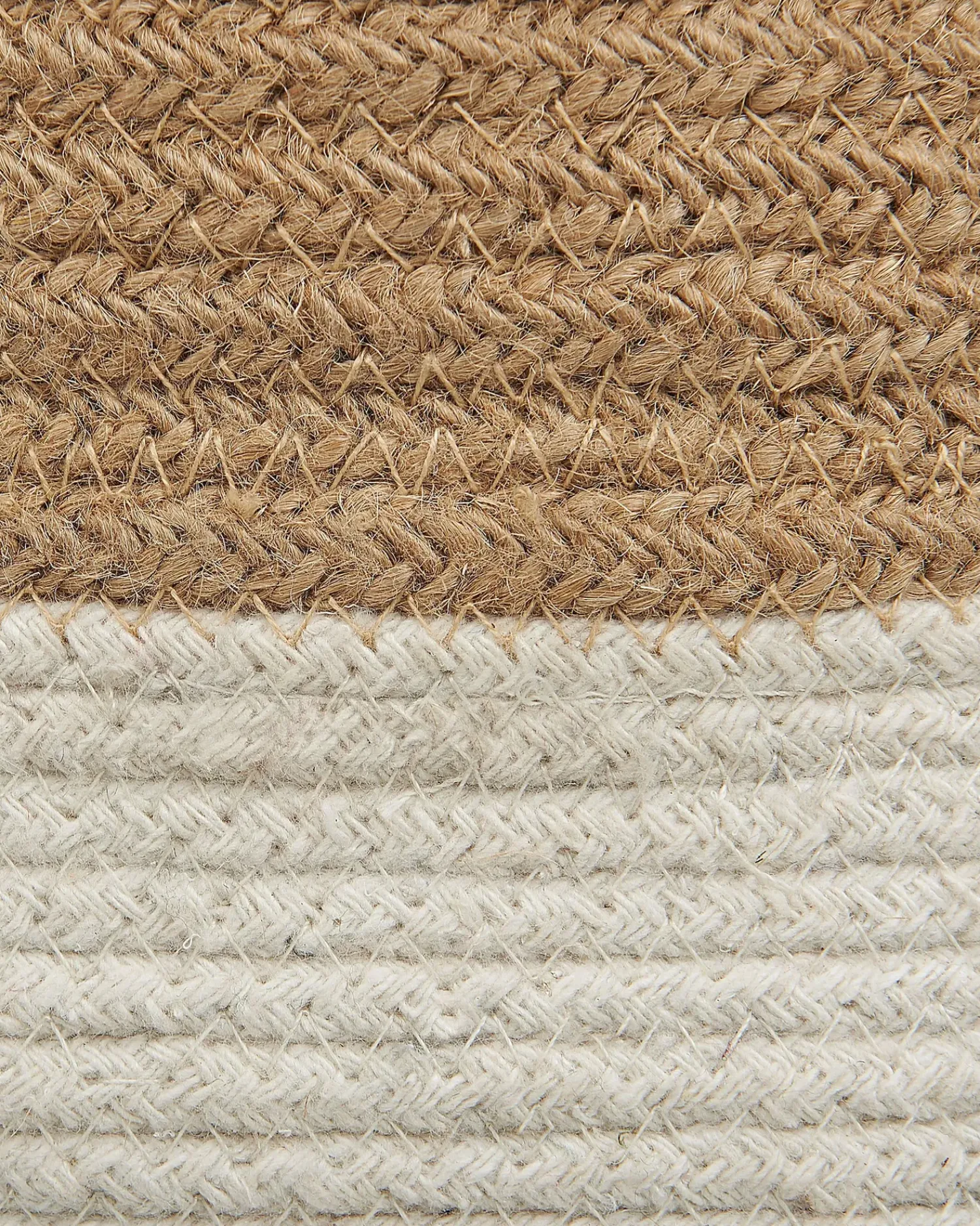 Hot Beliani Set di 2 cestini BULANIK Iuta Bianco Beige Bianco Naturale