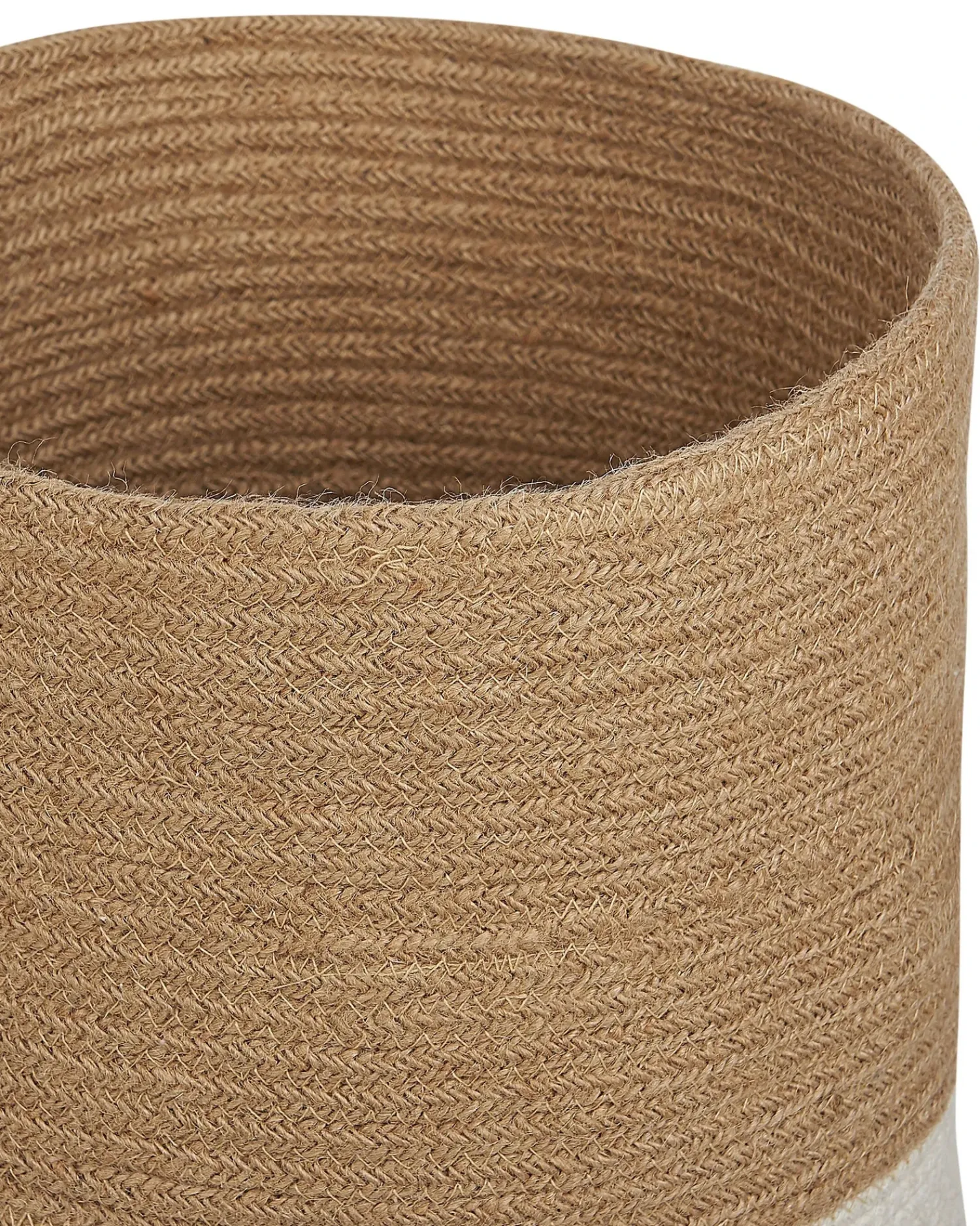Hot Beliani Set di 2 cestini BULANIK Iuta Bianco Beige Bianco Naturale