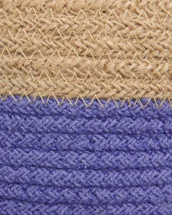 Discount Beliani Set di 2 cestini BULANIK Iuta Viola Beige Naturale Viola