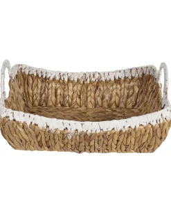 Beliani Set di 3 cestini CAMPHA Vimini Naturale