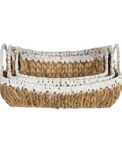 Beliani Set di 3 cestini CAMPHA Vimini Naturale