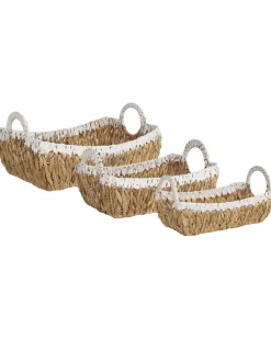 Beliani Set di 3 cestini CAMPHA Vimini Naturale