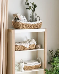 Beliani Set di 3 cestini CAMPHA Vimini Naturale