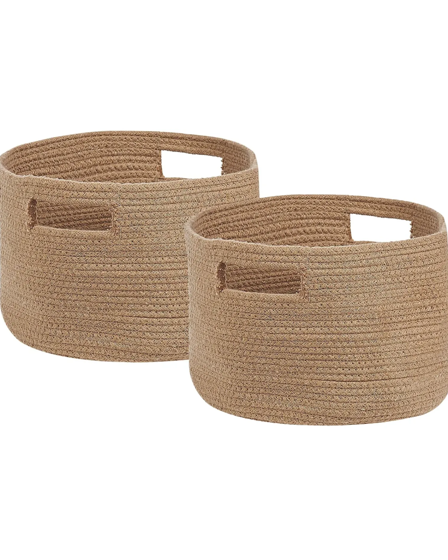 Online Beliani Set di 2 cestini CHINIOT Cotone Naturale Beige Naturale