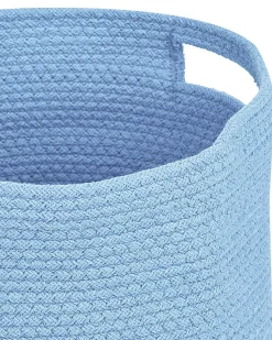 Beliani Set di 2 cestini CHINIOT Cotone Azzurro Blu