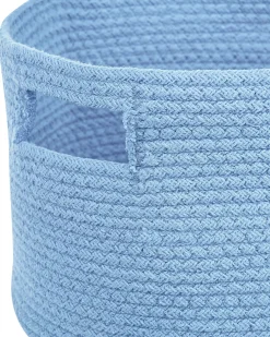 Beliani Set di 2 cestini CHINIOT Cotone Azzurro Blu