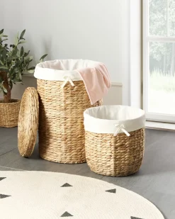 Sale Beliani Set di 2 cestini DANANG Vimini Naturale 31/61 L Beige Naturale