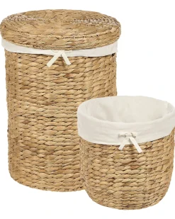 Sale Beliani Set di 2 cestini DANANG Vimini Naturale 31/61 L Beige Naturale