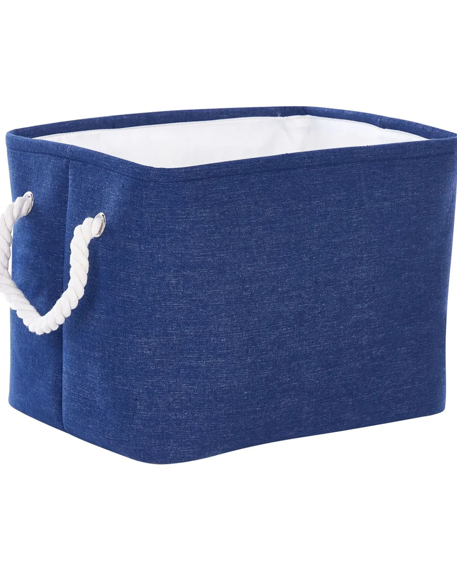 Hot Beliani Set di 3 cestini DARQAB Cotone Blu marino Bianco Blu