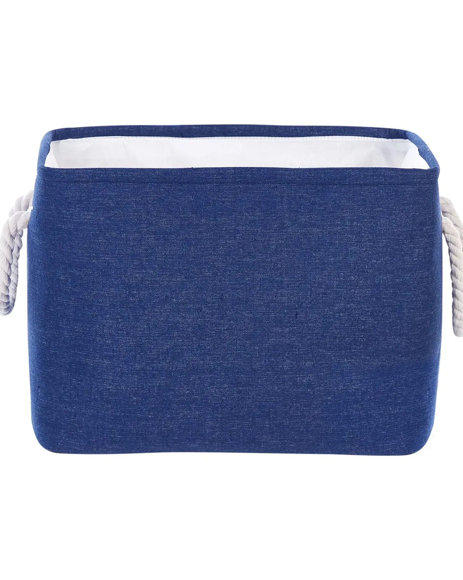 Hot Beliani Set di 3 cestini DARQAB Cotone Blu marino Bianco Blu