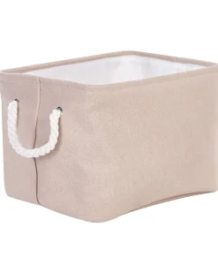 Sale Beliani Set di 3 cestini DARQAB Cotone Tortora Beige Bianco
