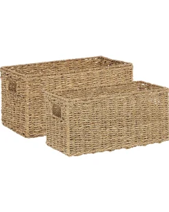 Hot Beliani Set di 2 cestini DONGHA Alghe marine Naturale Beige Naturale