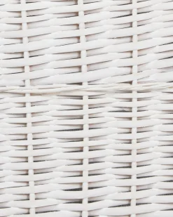 Best Beliani Set di 5 cestini ELLA Legno di salice Bianco 50/86 L Bianco Grigio