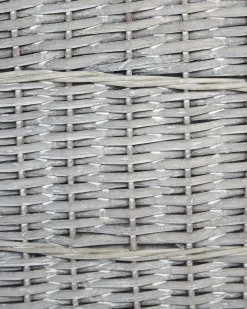 Online Beliani Set di 5 cestini ELLA Legno di salice Grigio 50/86 L Bianco Grigio