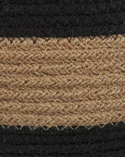 Beliani Set di 2 cestini GEREDE Iuta Naturale Beige Nero