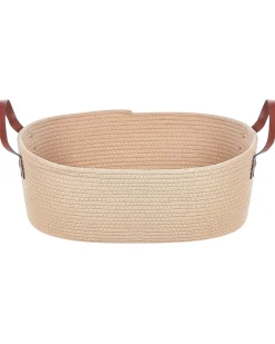 New Beliani Set di 2 cestini GISSAR Cotone Beige chiaro Beige Marrone