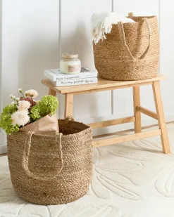 Hot Beliani Set di 2 cestini KAELLA Iuta sabbia Beige