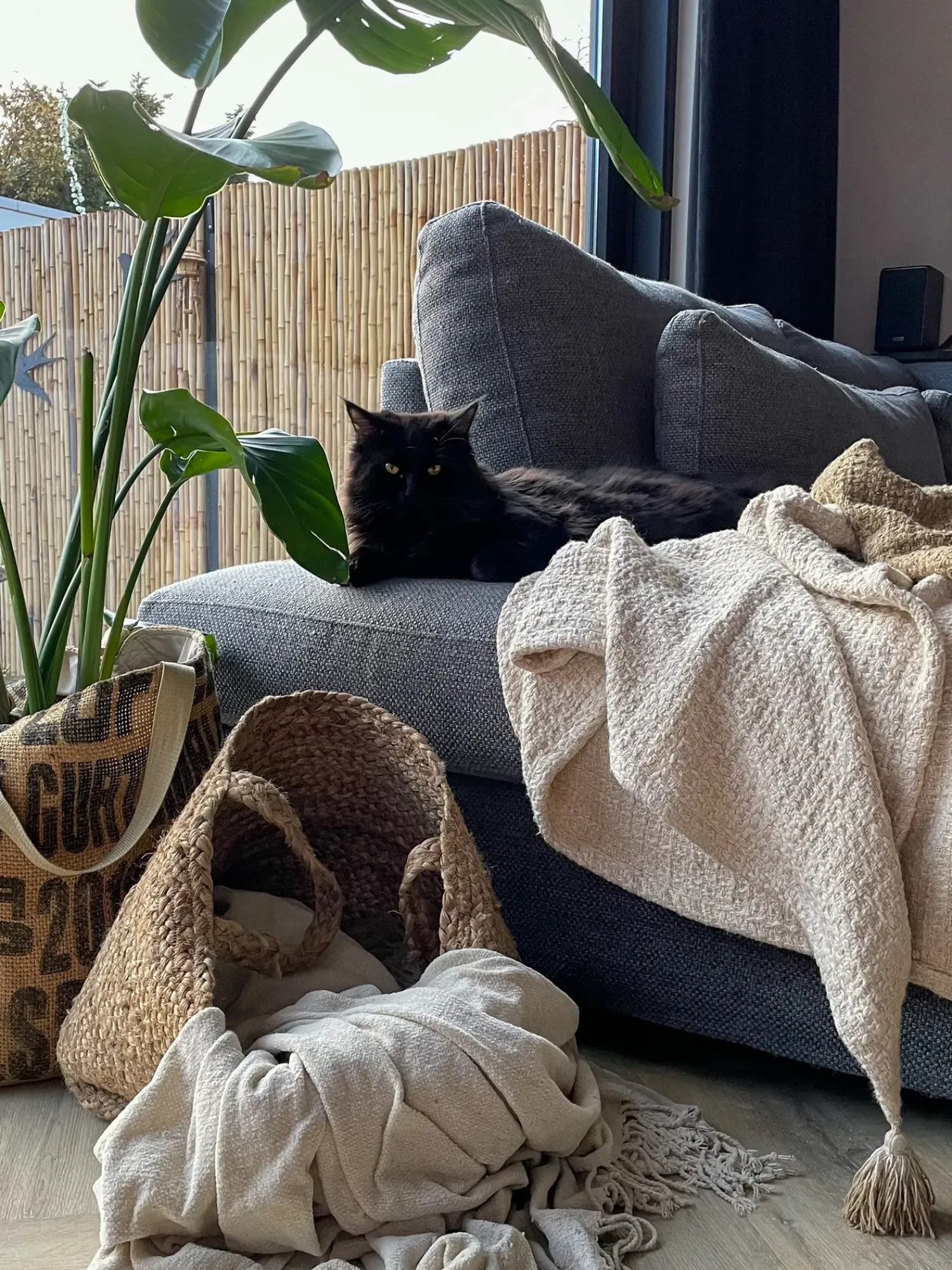 Hot Beliani Set di 2 cestini KAELLA Iuta sabbia Beige