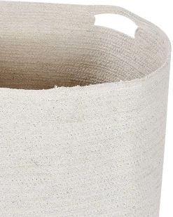 Outlet Beliani Set di 2 cestini KAHAN Cotone Bianco Beige Bianco