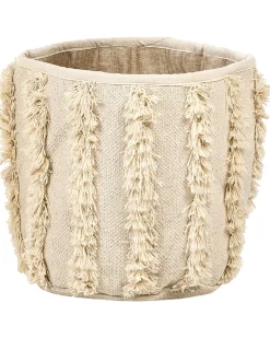 New Beliani Set di 2 cestini KAKKI Cotone Beige