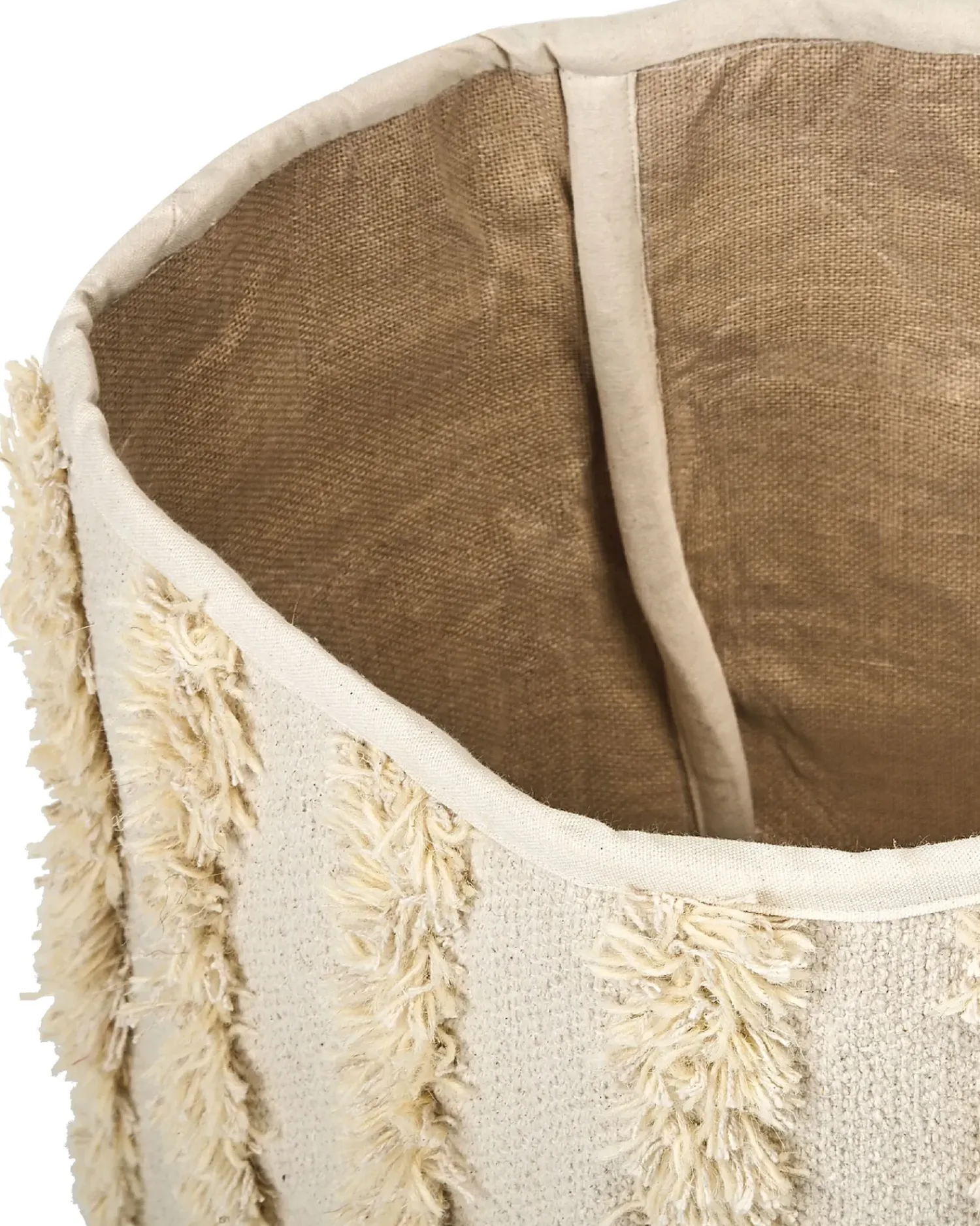New Beliani Set di 2 cestini KAKKI Cotone Beige